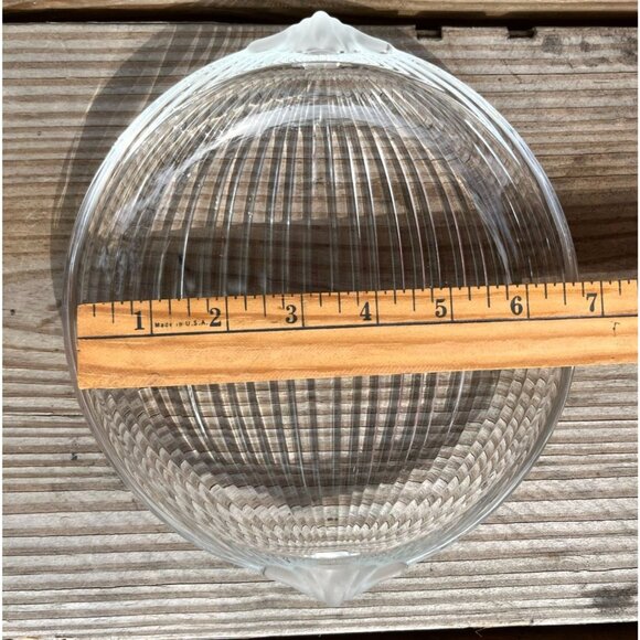 Vintage Mikasa neo Classic Glass Plate With Frosted & Ribbed Accents 7 in - Picture 10 of 11